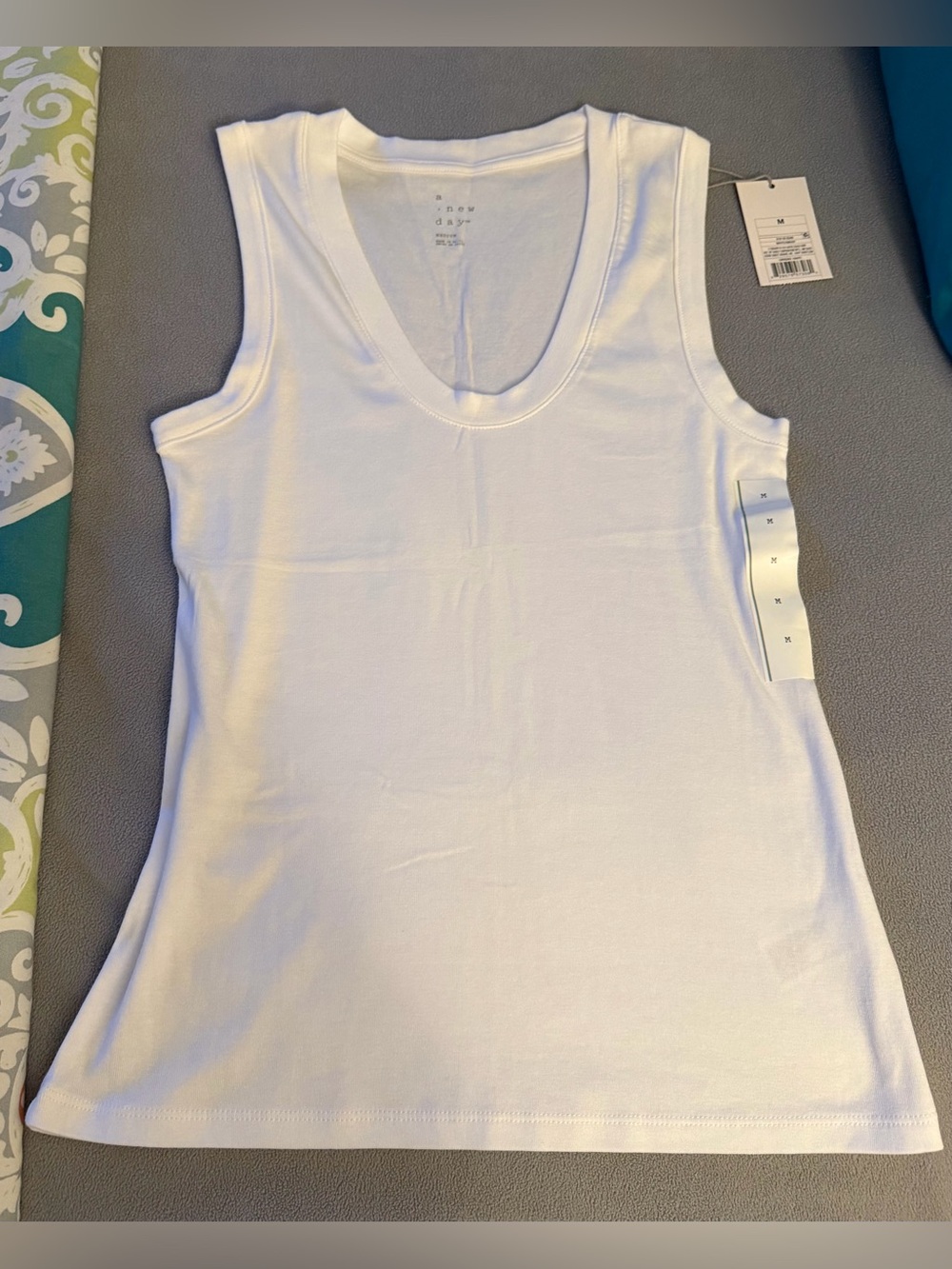 Women's White Soft Tank Top - Casual Scoop Neck